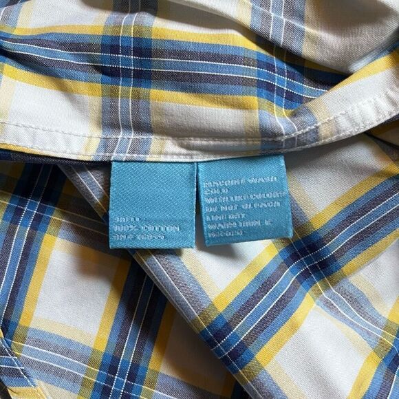 J. Mclaughlin Button-Up Shirt Men's Medium Multicolor Plaid Collared Casual Wear - Picture 6 of 7